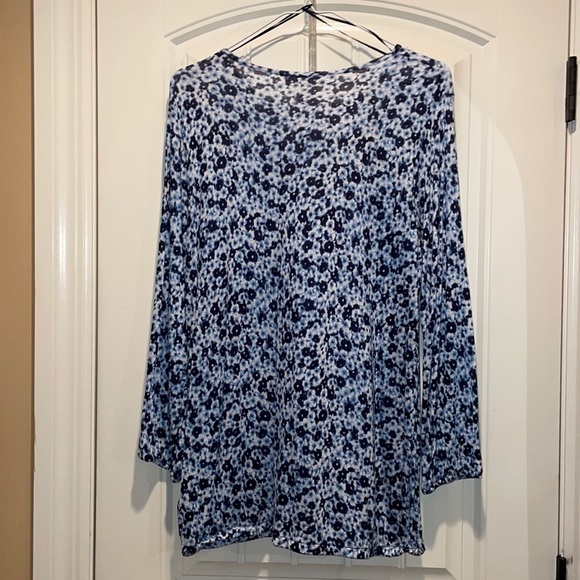 MICHAEL KORS L Long sleeves Blouse bottom hem and wrist elastic Keyhole neckline - Picture 3 of 14